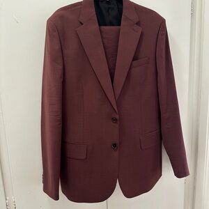 Men's Burgundy Slim Fit Suit